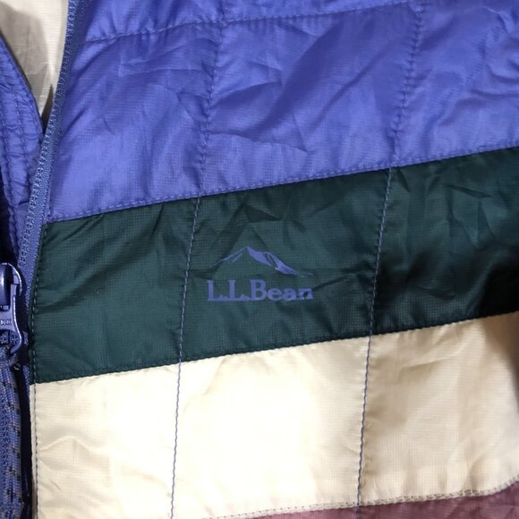 L.L. Bean Primaloft Packaway Colorblock Quilted Jacket Girls Size Large 14-16 - Picture 5 of 13